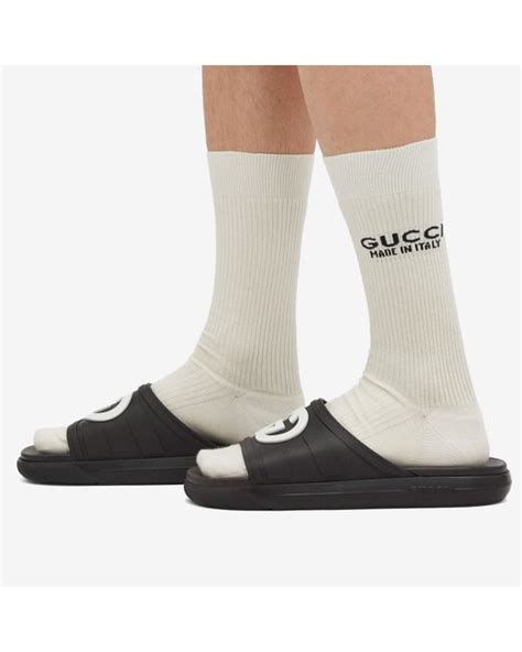 gucci pursuit bar logo sport slide fakes|how to identify gucci slides.